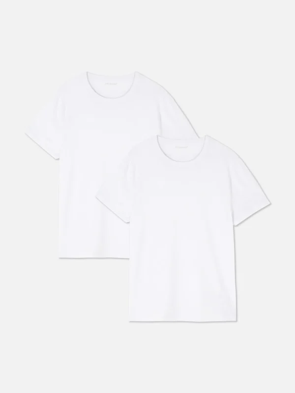 Primark 2-Pack T-Shirts White Outlet
