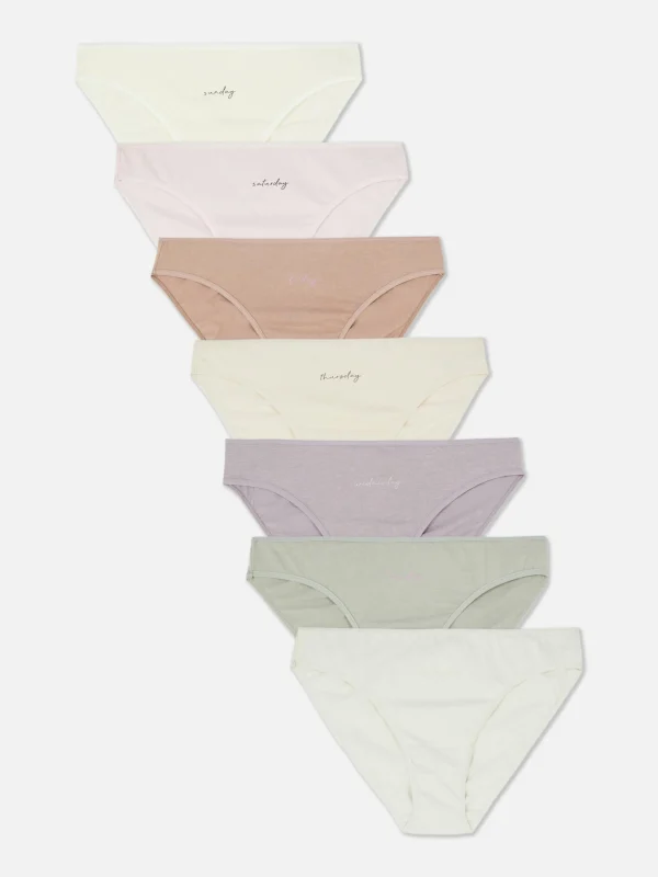 Primark 7-Pack Weekdays Mini Briefs Multi Sale