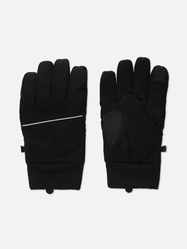 Primark Padded Tech Gloves Black Clearance