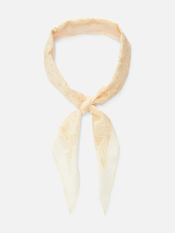 Primark Paisley Print Scarf Ivory Outlet
