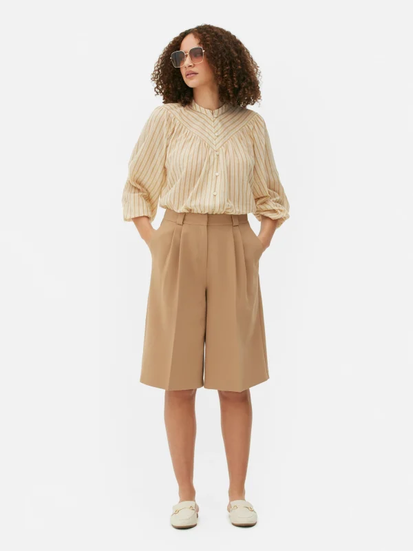 Primark Patterned Peasant Blouse Cream Store