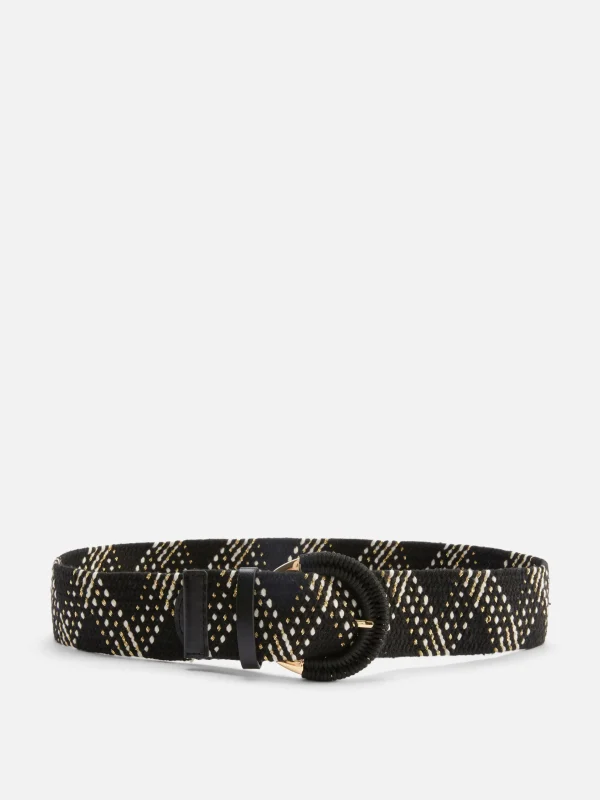 Primark Patterned Stretch Belt Black Cheap