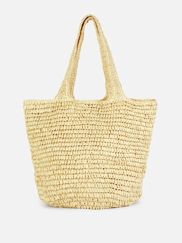 Primark Paula Echevarría Oversized Straw Tote Ivory New