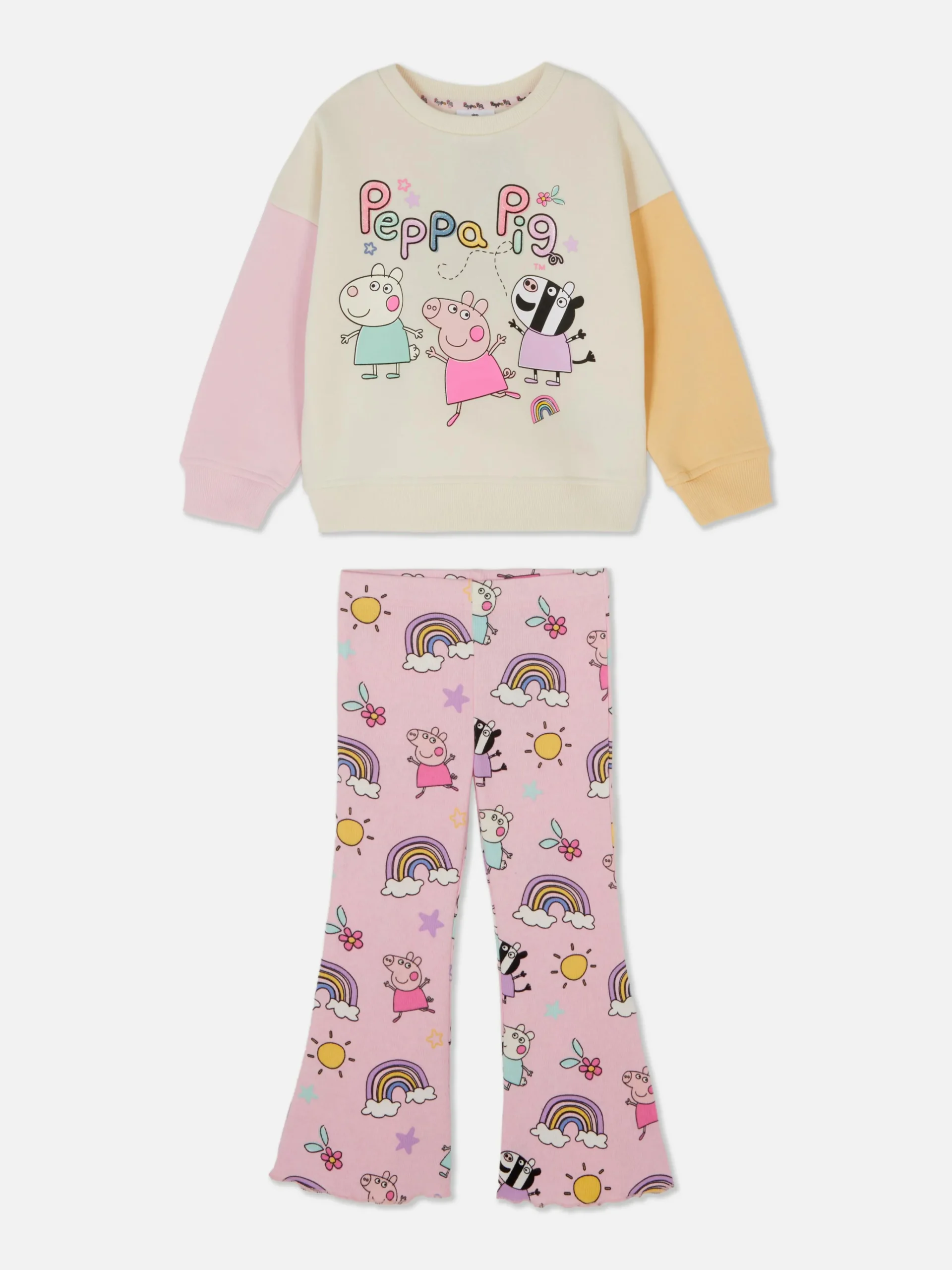 Primark Peppa Pig Sweatshirt And Flared Leggings Set Multi Online