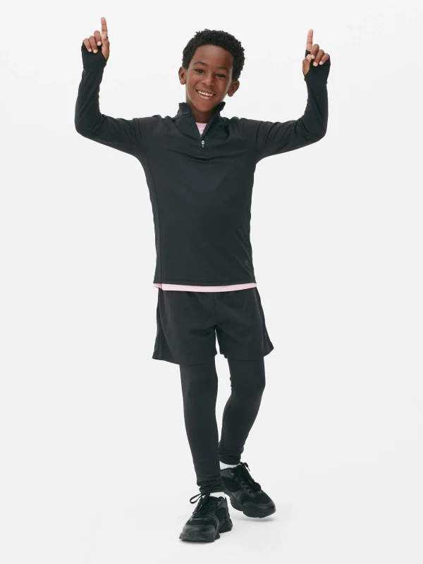 Primark Performance Quarter-Zip Sweatshirt Black Fashion