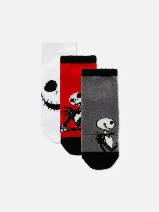 Primark 3pk Tim Burton’s The Nightmare Before Christmas Socks Black Clearance