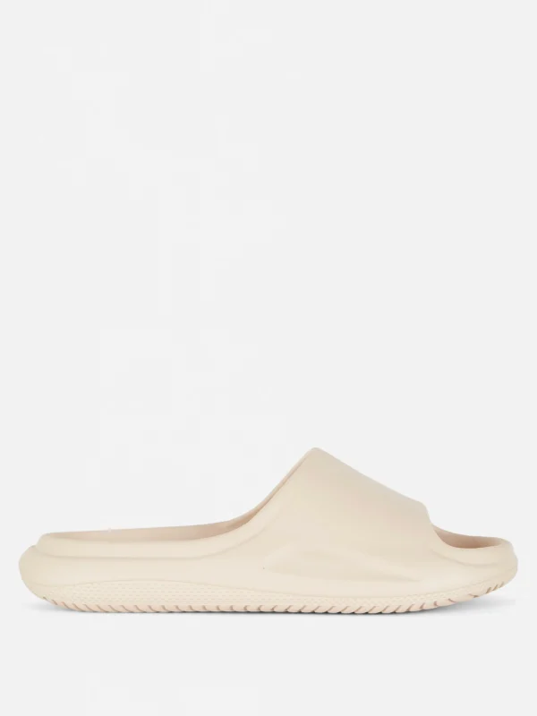 Primark Platform Pool Slides Beige Clearance