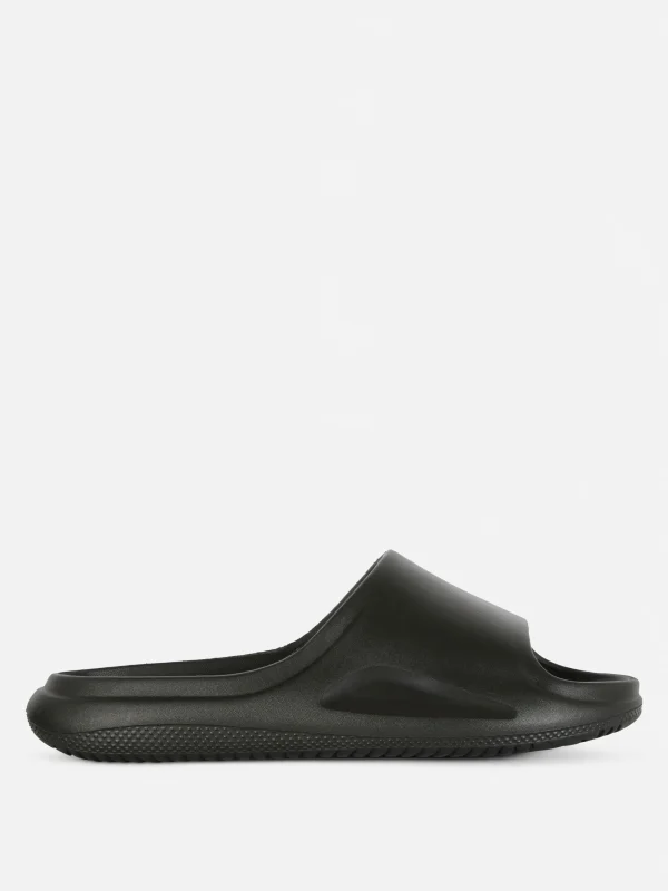 Primark Platform Pool Slides Black Sale