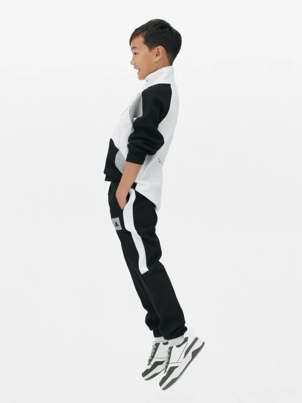 Primark PlayStation Color Block Joggers Black Fashion
