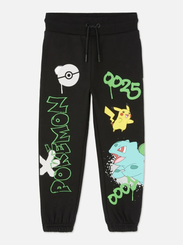 Primark Pokémon Drawstring Joggers Black Store