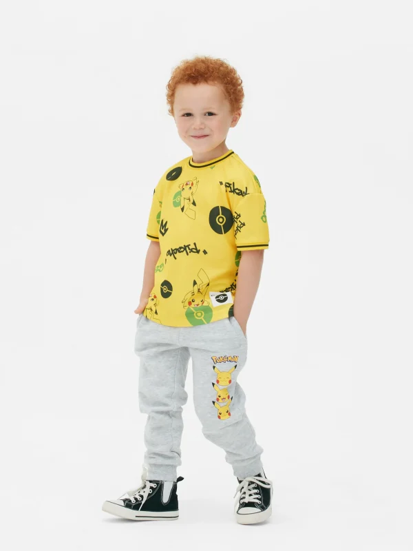 Primark Pokémon Pikachu Joggers Gray Heather Sale