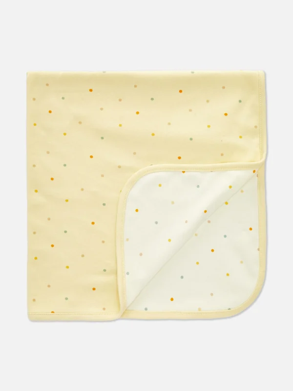 Primark Polka Dot Baby Blanket Yellow Fashion