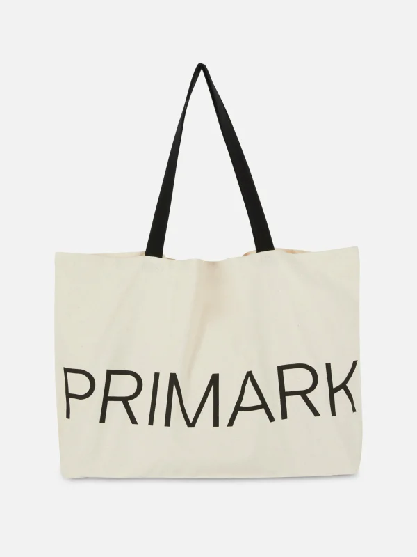 Primark Graphic Canvas Tote Natural Best Sale
