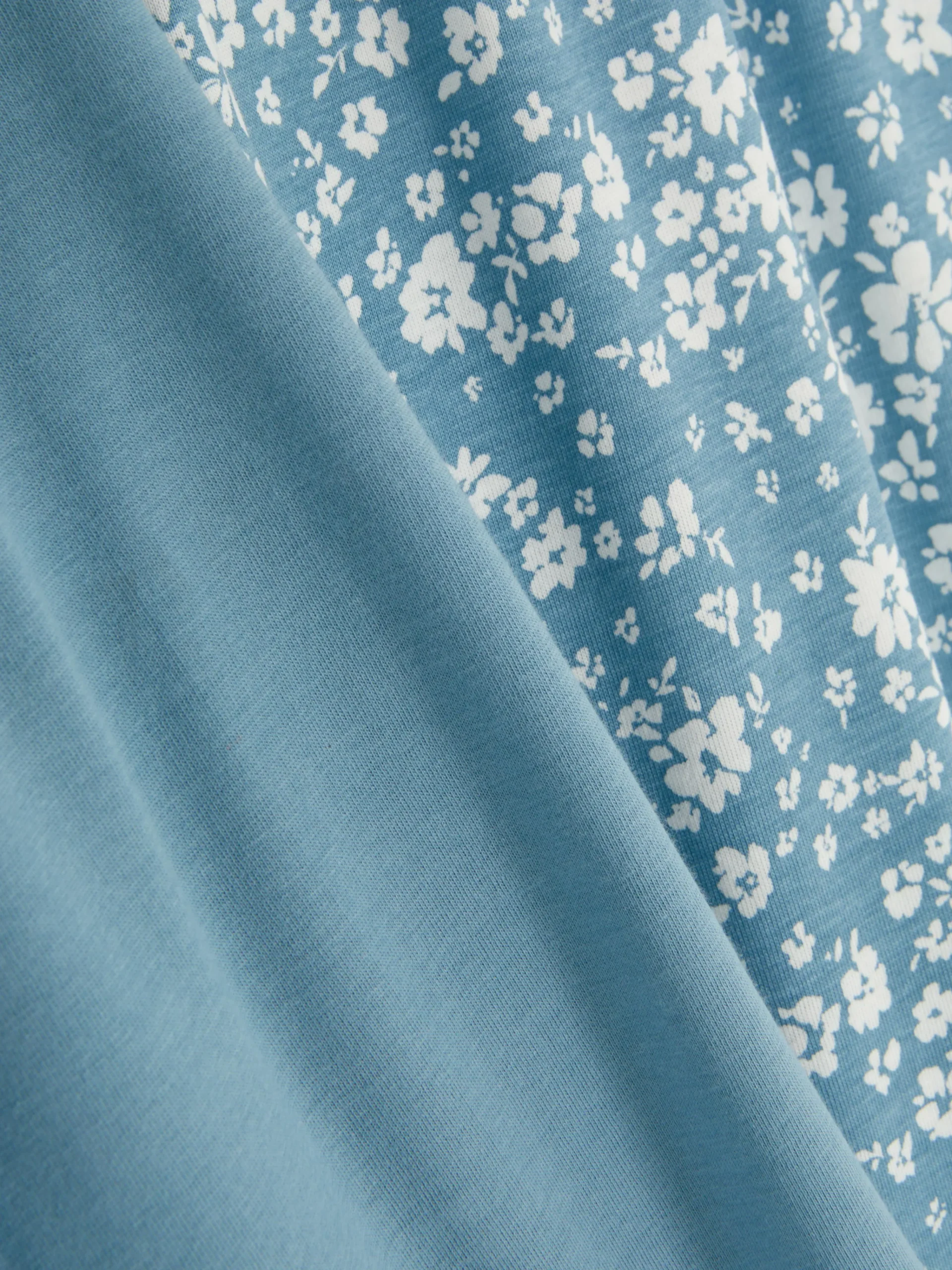 Primark Printed Short Sleeve Pajamas Mid Blue Discount