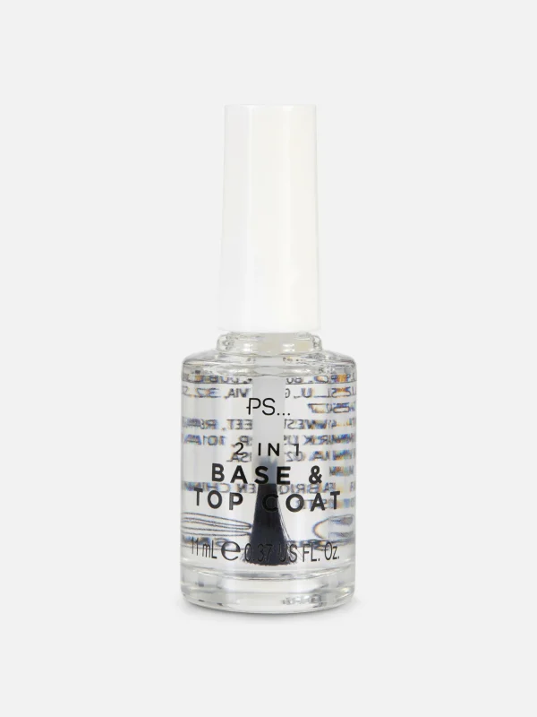 Primark PS 2-in-1 Base And Top Coat Nail Polish Clear Clearance