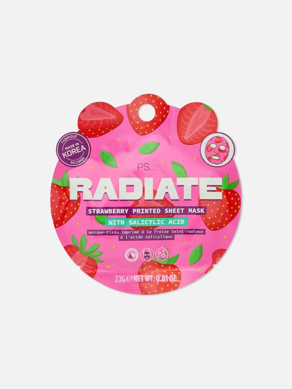 Primark PS Radiate Strawberry Sheet Mask Multi Shop
