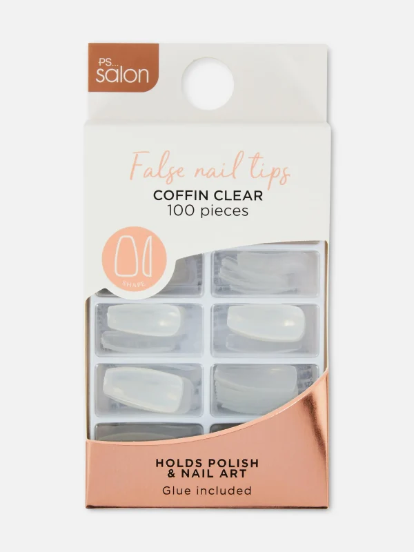 Primark PS Salon Faux Nail Tips Clear Outlet