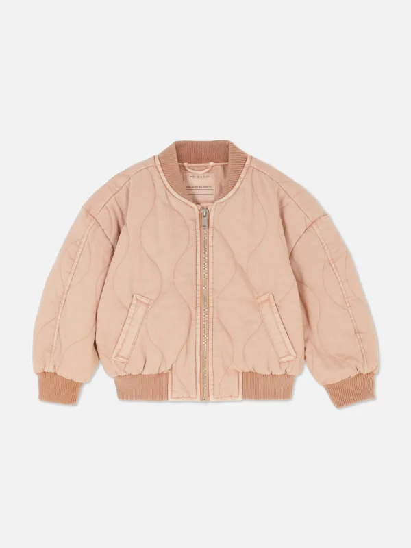 Primark Quilted Bomber Jacket Pink Sale