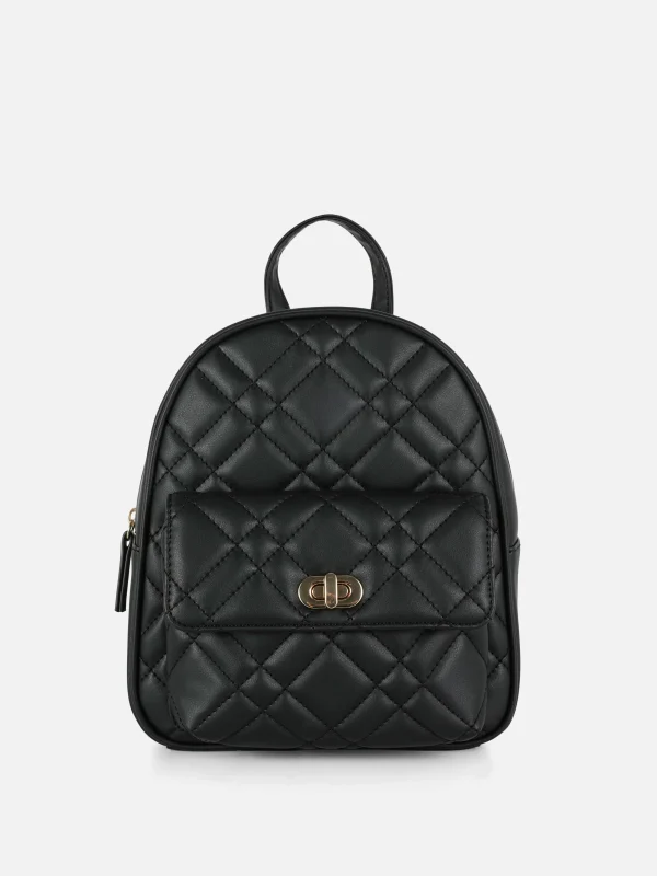 Primark Quilted Mini Backpack Black Cheap