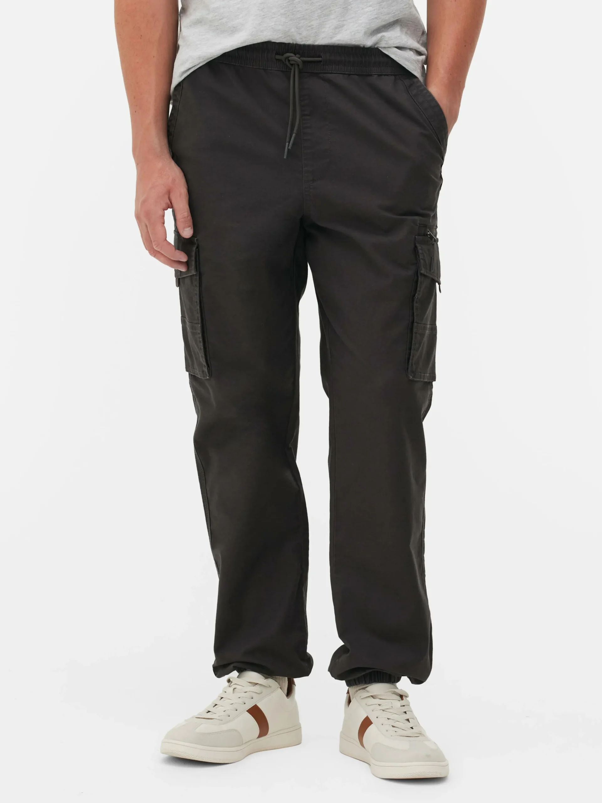 Primark Relaxed Cuff Cargo Pants Charcoal Fashion