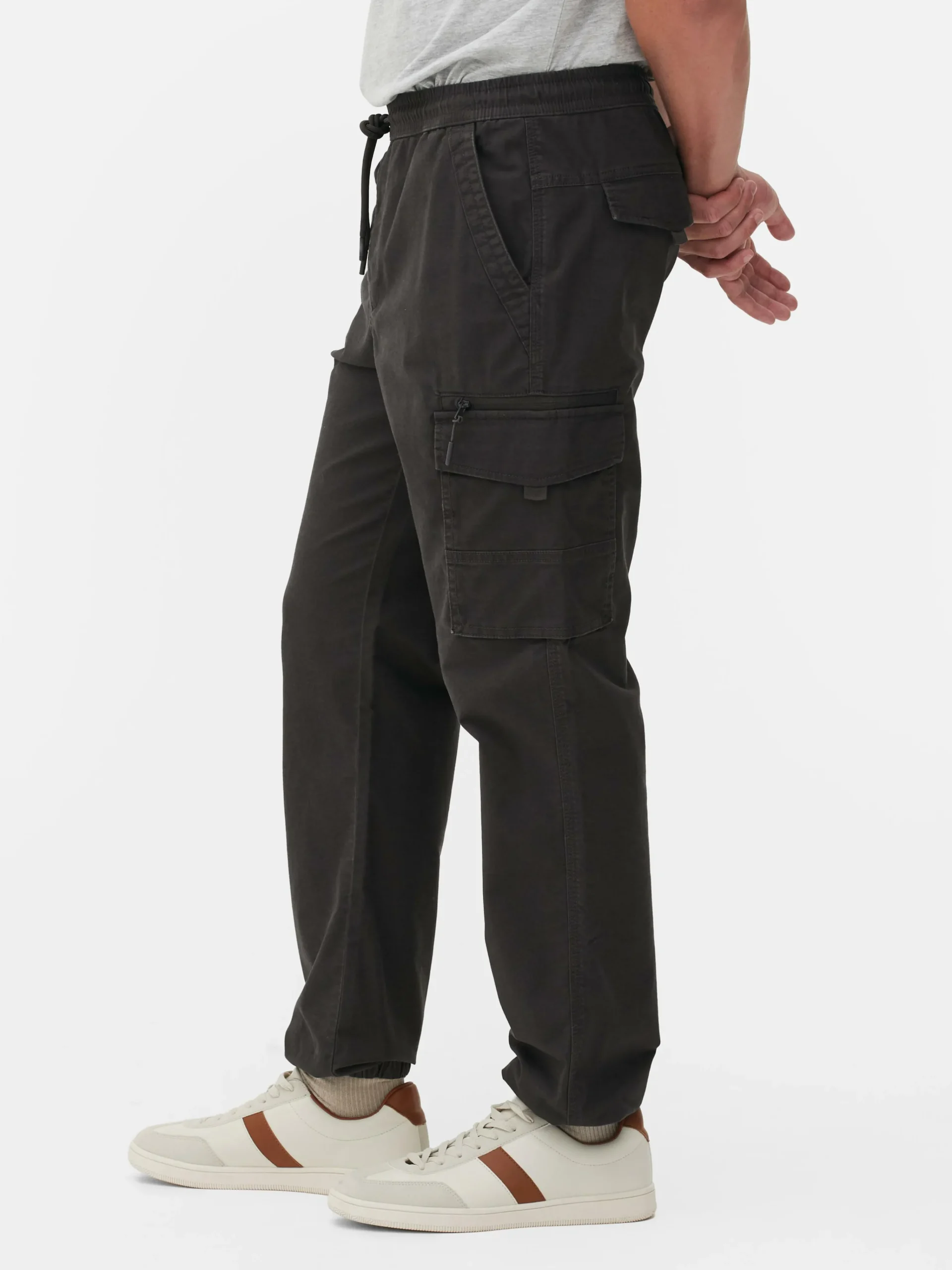 Primark Relaxed Cuff Cargo Pants Charcoal Fashion