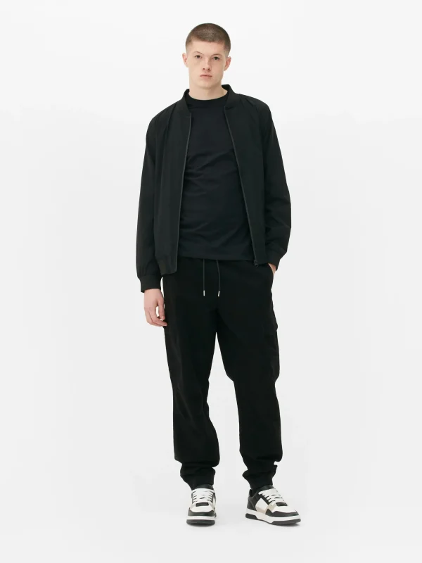 Primark Relaxed Fit Stretch Cargo Joggers Black Best Sale