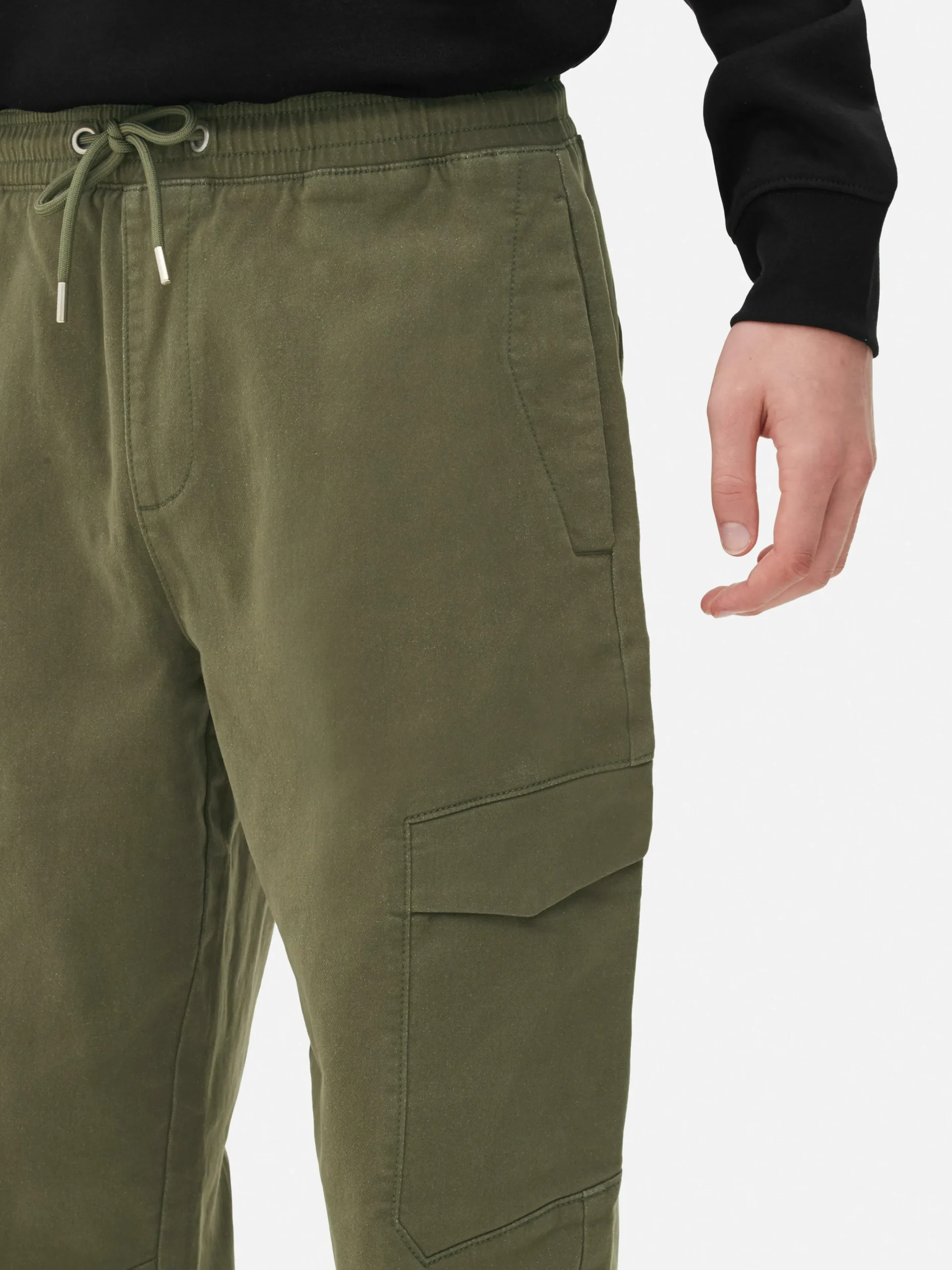 Primark Relaxed Fit Stretch Cargo Joggers Green Outlet