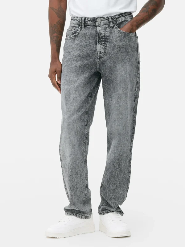 Primark Relaxed Straight Jeans Gray Best Sale