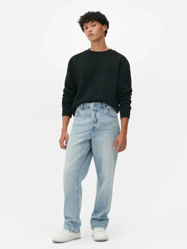 Primark Relaxed Straight Jeans Light Blue Best Sale