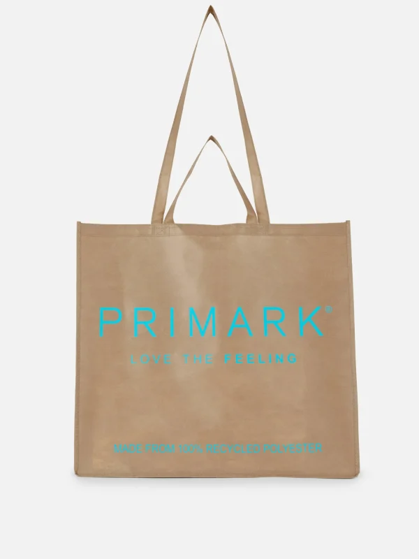 Primark Reusable Shopper Tote Bag Light Brown New