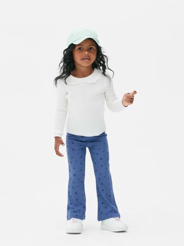 Primark Ribbed Flare Leggings Blue Best
