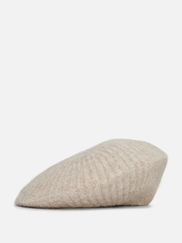 Primark Ribbed Knit Beret Oatmeal Sale