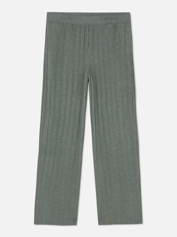 Primark Ribbed Supersoft Pajama Pants Olive Best Sale
