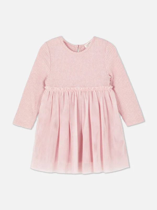 Primark Ribbed Tutu Dress Pink Discount