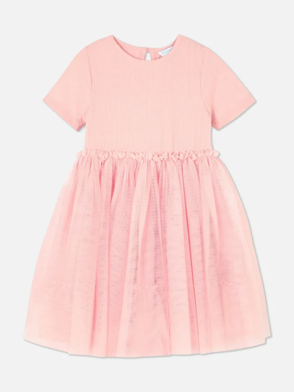 Primark Ribbed Tutu Dress Blush Clearance