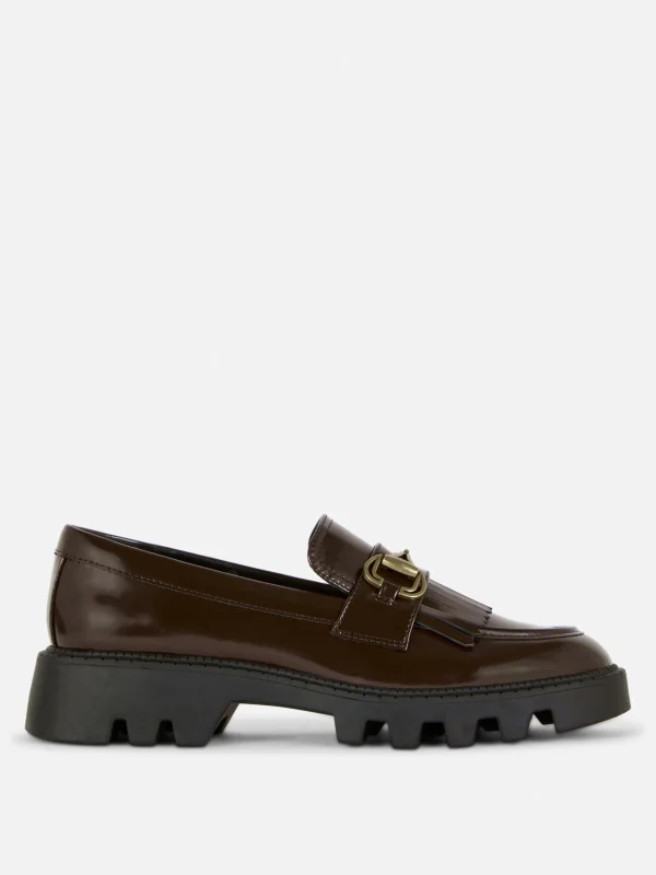 Primark Rita Ora Chunky Kiltie Loafers Brown Best