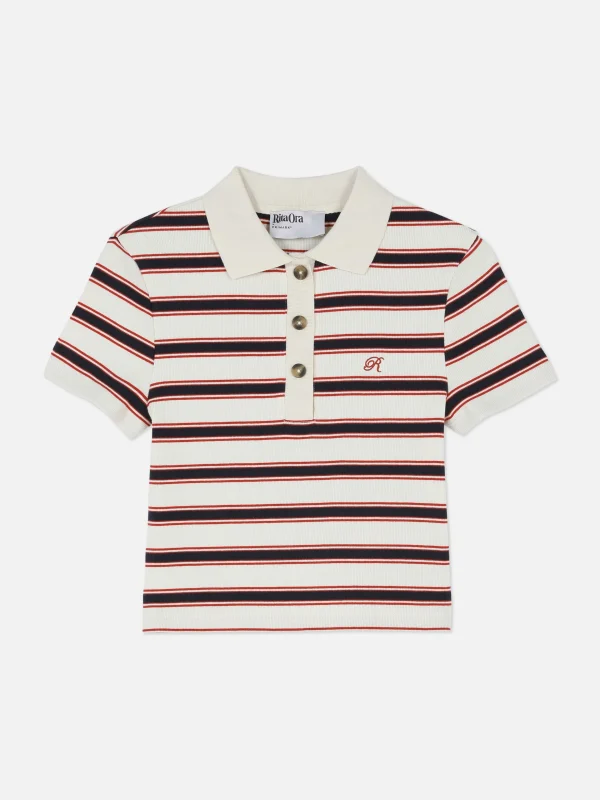 Primark Rita Ora Cropped Polo Shirt Multi New