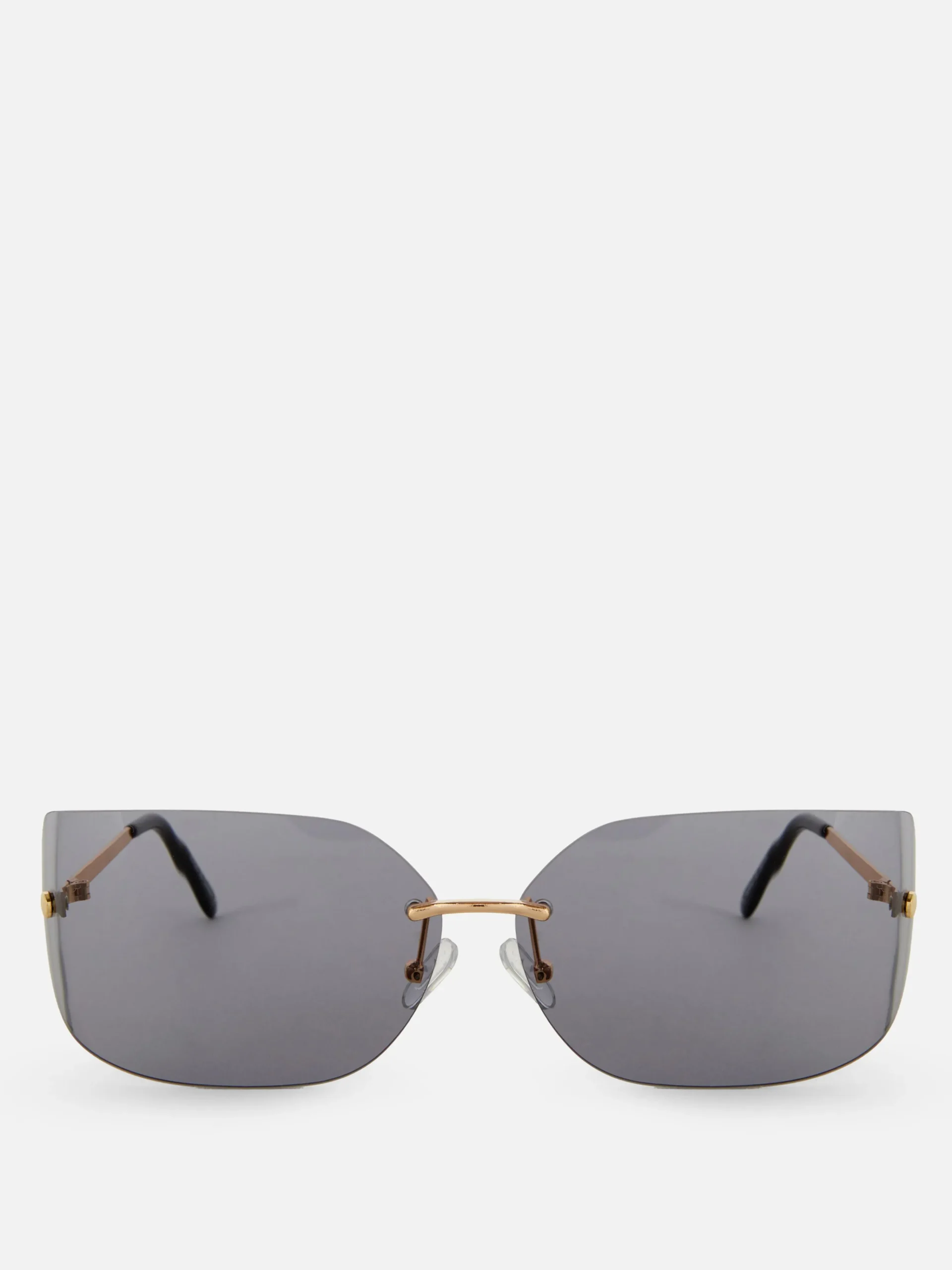 Primark Rita Ora Curved Rimless Sunglasses Black Best Sale