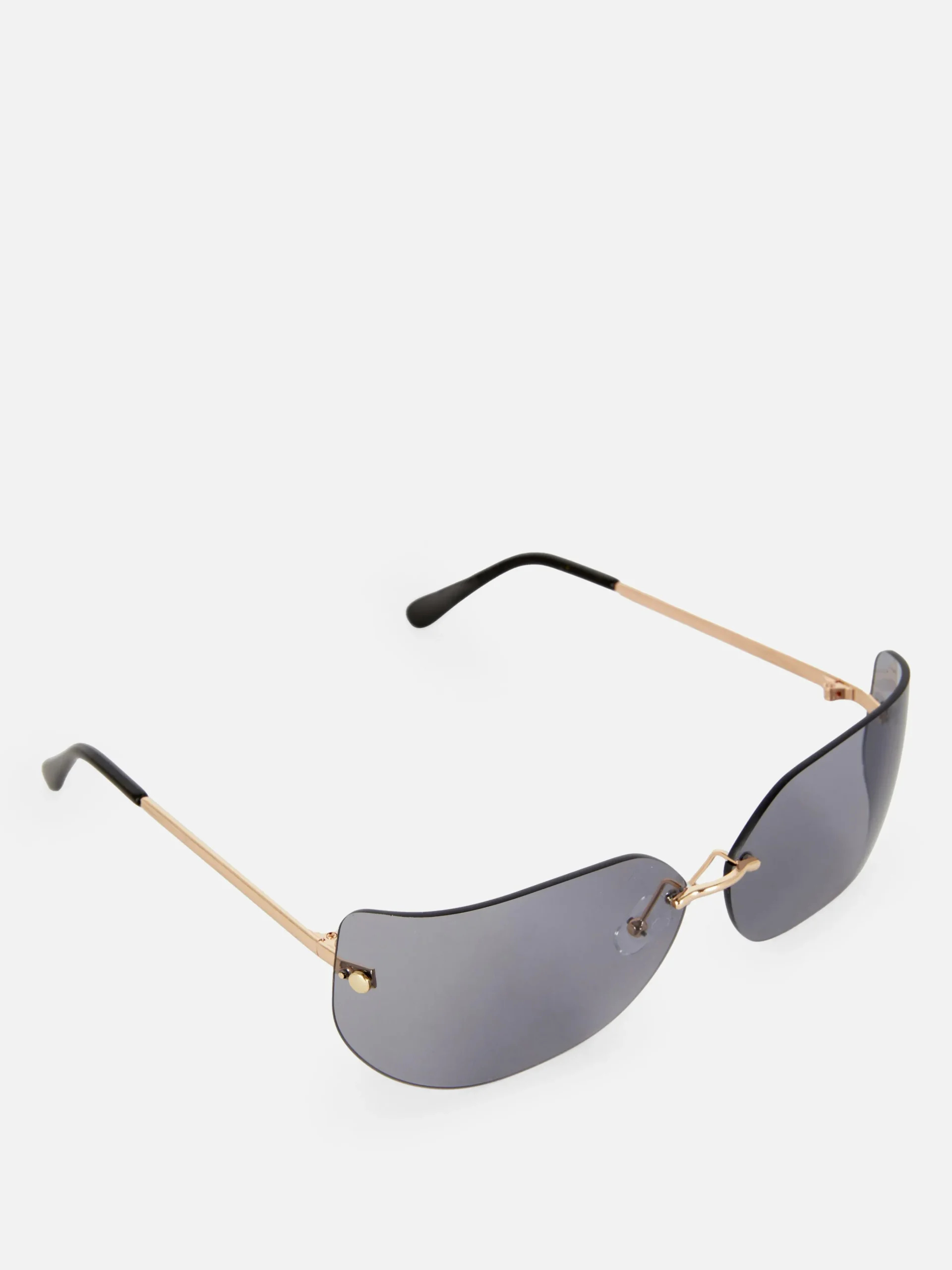 Primark Rita Ora Curved Rimless Sunglasses Black Best Sale