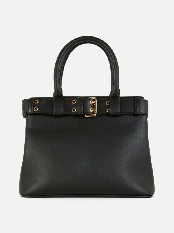 Primark Rita Ora Faux Leather Buckle Tote Black Best
