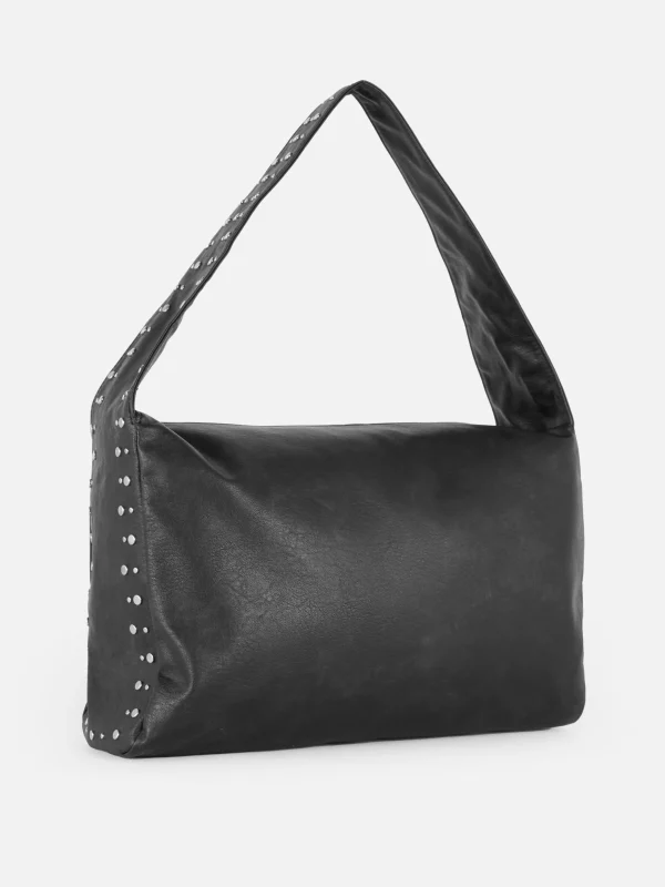 Primark Rita Ora Faux Leather Studded Shopper Black Clearance