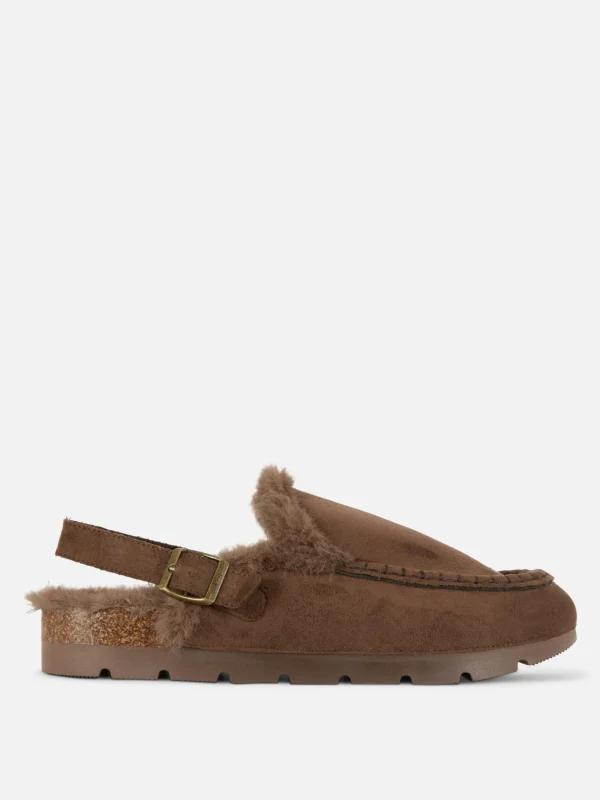 Primark Rita Ora Faux Suede Slingback Loafers Chocolate Fashion