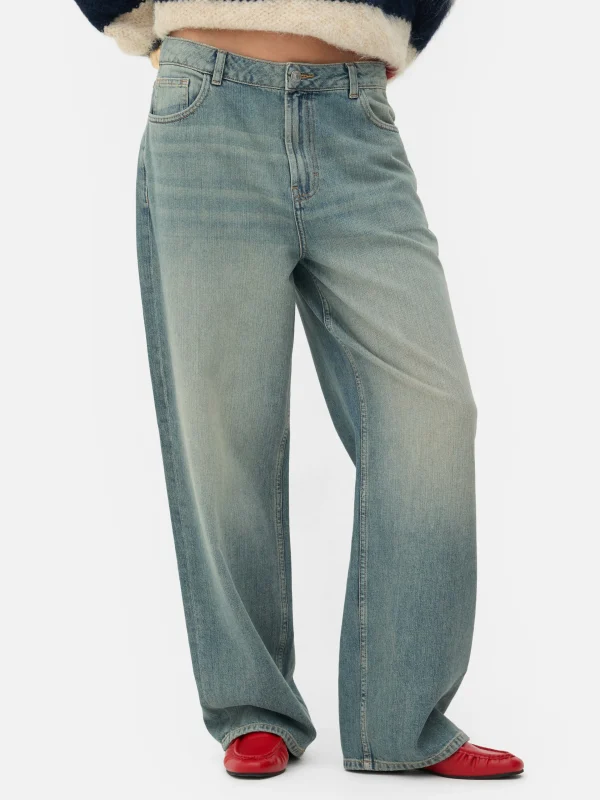 Primark Rita Ora Ripped Dad Jeans Light Blue New
