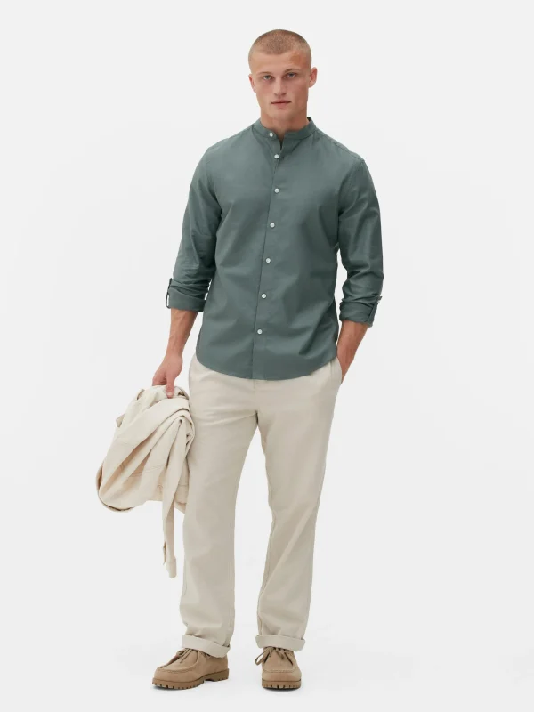 Primark Roll-Sleeve Shirt Green Best