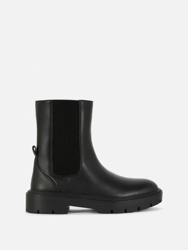 Primark Round Toe Chelsea Boots Black Sale