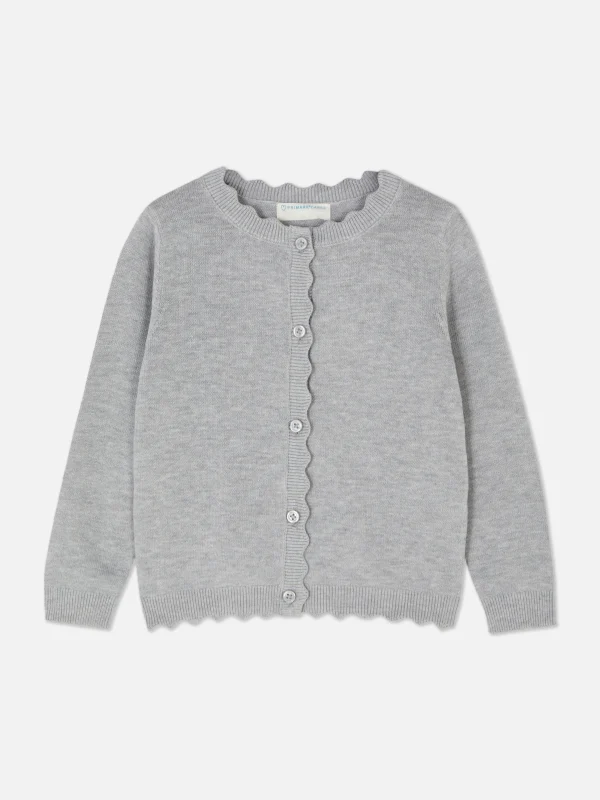 Primark Scalloped Cardigan Gray Discount
