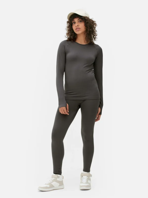 Primark Seamless Performance Full-Length Leggings Dark Gray Outlet