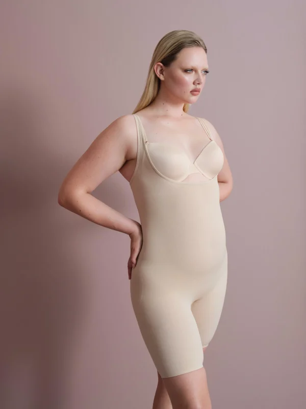 Primark Shapewear Mid-Thigh Bodysuit Taupe Fashion