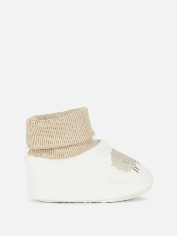Primark Sheep Sock Top Slippers Ivory Flash Sale