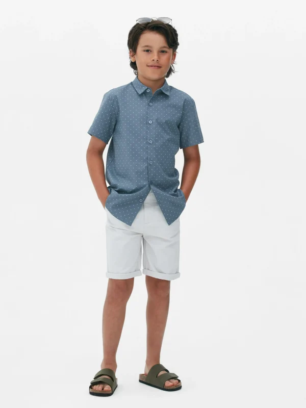 Primark Short Sleeve Shirt Blue Cheap